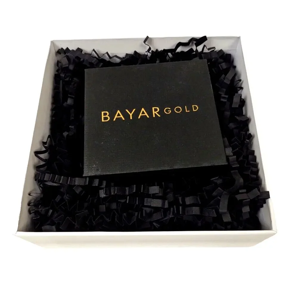 Empty Jewelry Gift Boxes Authentic Nested Boxes BAYAR Gold Inner Outer Set 6x6x2